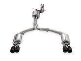 AWE Touring Edition Exhaust for Audi C7.5 A7 3.0T - Quad Outlet, Diamond Black Tips - Primary